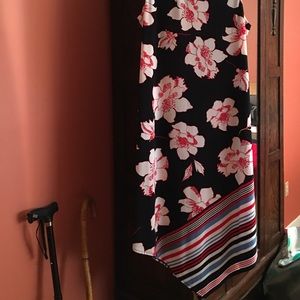 Asyemetrical hem midi dress